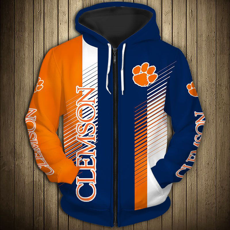 Clemson Tigers Striped Hoodie - Game Day Ready